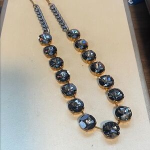 Elegant Gold and Black Crystal Necklace from Sabika
